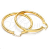 Oro Laminado Large Hoop, Gold Filled Style Hollow Design, Polished, Golden Finish, 5.136.003.50