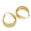 Oro Laminado Medium Hoop, Gold Filled Style Polished, Golden Finish, 02.106.0004.30