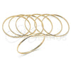 Oro Laminado Semanario Bangle, Gold Filled Style Polished, Golden Finish, 07.298.0001.05