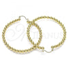 Oro Laminado Large Hoop, Gold Filled Style Ball Design, Polished, Golden Finish, 02.385.0002.50
