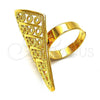 Oro Laminado Elegant Ring, Gold Filled Style Polished, Golden Finish, 01.118.0020.06 (Size 6)