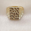 Oro Laminado Mens Ring, Gold Filled Style Diamond Cutting Finish, Golden Finish, 01.411.0006.11