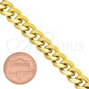 Oro Laminado Basic Necklace, Gold Filled Style Miami Cuban Design, Polished, Golden Finish, 5.223.010.28