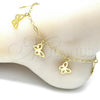 Oro Laminado Charm Anklet , Gold Filled Style Butterfly Design, Polished, Golden Finish, 03.63.2193.10