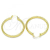 Oro Laminado Medium Hoop, Gold Filled Style Diamond Cutting Finish, Golden Finish, 02.213.0154.40