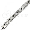 Stainless Steel Solid Bracelet, Polished, Steel Finish, 03.114.0229.09