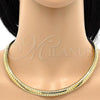 Oro Laminado Basic Necklace, Gold Filled Style Herringbone Design, Polished, Golden Finish, 5.220.006.20