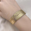 Oro Laminado Individual Bangle, Gold Filled Style Diamond Cutting Finish, Golden Finish, 07.93.0020