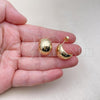Oro Laminado Stud Earring, Gold Filled Style Polished, Golden Finish, 02.156.0681