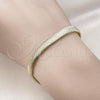 Oro Laminado Basic Bracelet, Gold Filled Style Rat Tail Design, Polished, Golden Finish, 04.213.0065.08