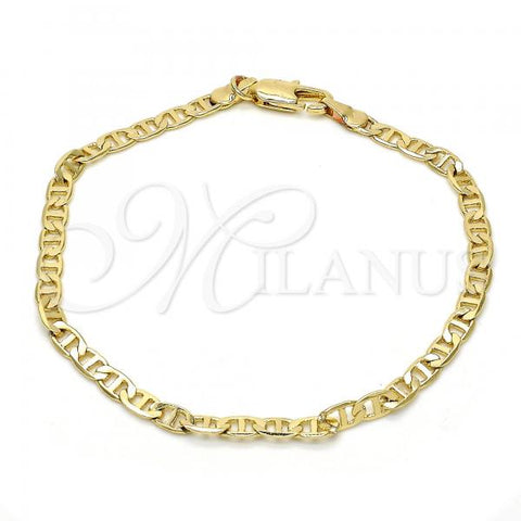 Oro Laminado Basic Bracelet, Gold Filled Style Mariner Design, Polished, Golden Finish, 03.63.1828.08