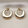 Oro Laminado Stud Earring, Gold Filled Style Polished, Golden Finish, 02.163.0378