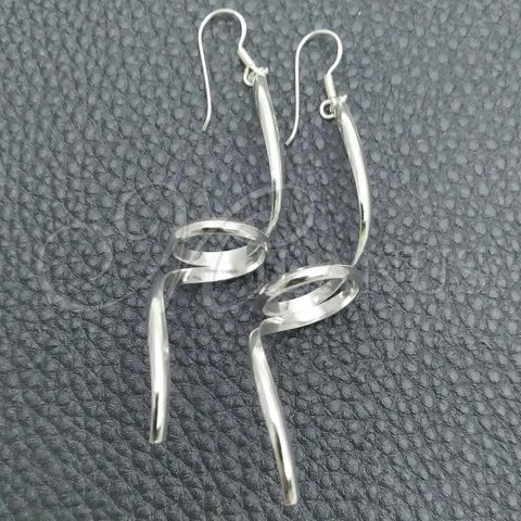 Sterling Silver Long Earring, Polished, Silver Finish, 02.395.0031