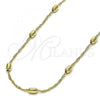 Oro Laminado Basic Necklace, Gold Filled Style Singapore Design, Polished, Golden Finish, 04.213.0282.18