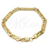 Gold Tone Basic Bracelet, Mariner Design, Polished, Golden Finish, 04.242.0033.09GT