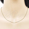 Oro Laminado Basic Necklace, Gold Filled Style Ball Design, Polished, Golden Finish, 04.341.0129.20