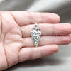 Sterling Silver Fancy Pendant, Arrow Design, Polished, Silver Finish, 05.392.0112