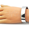 Rhodium Plated Individual Bangle, Polished, Rhodium Finish, 07.215.0017.1.05