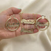 Oro Laminado Necklace, Bracelet and Earring, Gold Filled Style Polished, Golden Finish, 06.63.0235