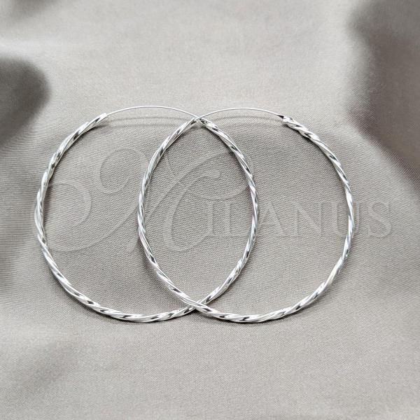 Sterling Silver Large Hoop, Polished, Silver Finish, 02.409.0044.60