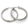 Stainless Steel Medium Hoop, with White Crystal, Polished, Steel Finish, 02.255.0001.40