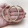Oro Laminado Extra Large Hoop, Gold Filled Style Hollow Design, Diamond Cutting Finish, Golden Finish, 02.213.0314.70