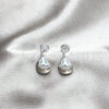 Sterling Silver Stud Earring, Teardrop Design, Polished, Silver Finish, 02.401.0099