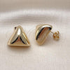 Oro Laminado Stud Earring, Gold Filled Style Polished, Golden Finish, 02.202.0005