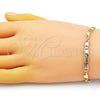 Oro Laminado Fancy Bracelet, Gold Filled Style Mariner and Heart Design, Polished, Golden Finish, 03.63.2273.08