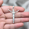 Sterling Silver Religious Pendant, Cross Design, Polished, Silver Finish, 05.392.0086