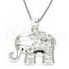Sterling Silver Fancy Pendant, Elephant Design, Polished,, 05.398.0035