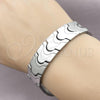 Stainless Steel Solid Bracelet, Polished, Steel Finish, 03.114.0221.09