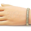 Oro Laminado Solid Bracelet, Gold Filled Style Matte Finish, Golden Finish, 03.213.0378.07