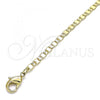 Oro Laminado Basic Anklet, Gold Filled Style Mariner Design, Polished, Golden Finish, 04.213.0030.10