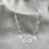 Sterling Silver Fancy Necklace, Rolo and Heart Design, Polished, Silver Finish, 04.397.0001.18