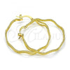 Oro Laminado Medium Hoop, Gold Filled Style Diamond Cutting Finish, Golden Finish, 02.168.0047.35