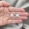 Sterling Silver Stud Earring, with Ivory Pearl, Polished, Silver Finish, 02.399.0060