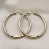 Oro Laminado Large Hoop, Gold Filled Style Hollow Design, Diamond Cutting Finish, Golden Finish, 02.213.0309.70