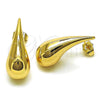 Oro Laminado Stud Earring, Gold Filled Style Teardrop Design, Polished, Golden Finish, 02.283.0196