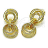 Oro Laminado Long Earring, Gold Filled Style Polished, Golden Finish, 02.385.0073