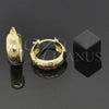 Oro Laminado Small Hoop, Gold Filled Style Diamond Cutting Finish, Golden Finish, 107.045