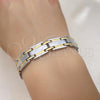 Stainless Steel Solid Bracelet, Polished, Two Tone, 03.114.0382.4.08
