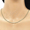 Oro Laminado Basic Necklace, Gold Filled Style Miami Cuban Design, Polished, Golden Finish, 04.213.0095.18