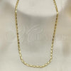 Oro Laminado Basic Necklace, Gold Filled Style Mariner Design, Polished, Golden Finish, 04.213.0070.18