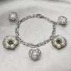 Stainless Steel Fancy Bracelet, with Ivory Pearl, Polished, Steel Finish, 03.63.22127.08