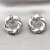 Rhodium Plated Stud Earring, Polished, Rhodium Finish, 02.163.0366.1