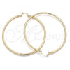 Oro Laminado Extra Large Hoop, Gold Filled Style Diamond Cutting Finish, Golden Finish, 02.213.0238.70