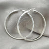 Sterling Silver Large Hoop, Diamond Cutting Finish, Silver Finish, 02.389.0114.50