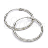 Sterling Silver Small Hoop, Diamond Cutting Finish, Rhodium Finish, 02.285.0002.25