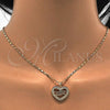 Oro Laminado Pendant Necklace, Gold Filled Style Mom Design, with White Cubic Zirconia, Polished, Golden Finish, 04.156.0089.1.18
